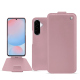 Housse cuir Samsung Galaxy A56 - Rose ( Nappa - Pantone #efbae1 ) 