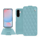 Housse cuir Samsung Galaxy A56 - Bleu ciel - Couture ( Nappa - Pantone #abcae9 ) 