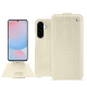 Housse cuir Samsung Galaxy A56 - Crocodile milk ( Pantone #d6d2c4 ) 