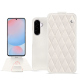 Samsung Galaxy A56 leather case - Blanc escumo - Couture ( Pantone #D6D6D1 )