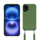 Apple iPhone 16 shell with shoulder strap - Vert Veggie ( Pantone #68724d ) 
