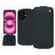 Apple iPhone 16 Plus leather case - Noir Veggie ( Noir / Black) 