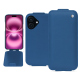 Housse cuir Apple iPhone 16 Plus - Bleu Veggie ( Pantone #3f5864 ) 