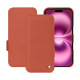 Housse cuir Apple iPhone 16 Plus - Orange Veggie ( Pantone #cb6015 ) 