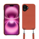 Apple iPhone 16 Plus shell with shoulder strap - Orange Veggie ( Pantone #cb6015 ) 