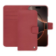 Apple iPhone 16 Pro leather wallet case - Rouge Veggie ( Pantone #862633 ) 
