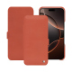 Housse cuir Apple iPhone 16 Pro - Orange Veggie ( Pantone #cb6015 ) 