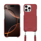Apple iPhone 16 Pro shell with shoulder strap - Rouge Veggie ( Pantone #862633 ) 