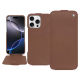 Housse cuir Apple iPhone 16 Pro Max - Marron Veggie ( Pantone #95614d ) 