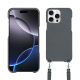 Carcasa Apple iPhone 16 Pro Max con bandolera - Gris Veggie ( Pantone #5e514d ) 