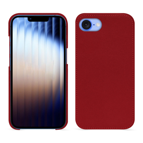 Capa Premium Apple iPhone 16e | Luxo e proteção da NoreveRouge ( Nappa - Pantone #d50032 ) 