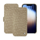 Custodia in pelle Apple iPhone 16e - Autruche desert ( Pantone #A39382 ) 