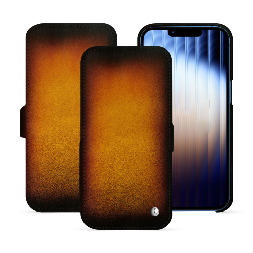 Housse à rabat luxe Apple iPhone 16e – Élégance et Protection | NoreveFauve Patine