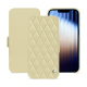 Housse cuir Apple iPhone 16e - Beige - Couture ( Nappa - Pantone #ceb888 ) 