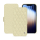硬质真皮保护套 Apple iPhone 16e - Ivoire - Couture ( Pantone #d6d6c6 ) 