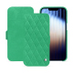 Capa em pele Apple iPhone 16e - Menthe vintage - Couture ( Pantone #37b375 ) 