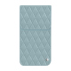 レザーケース Apple iPhone 16E - Bleu ciel - Couture ( Nappa - Pantone #abcae9 ) 