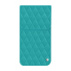 Apple iPhone 16E leather pouch - Bleu fluo - Couture