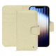 Apple iPhone 16e レザーウォレットケース - Ivoire ( Pantone #d6d6c6 ) 