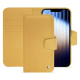Apple iPhone 16e leather wallet case - Or Maïa ( Pantone 871C ) 