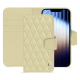 Funda de piel para cartera Apple iPhone 16e - Beige - Couture ( Nappa - Pantone #ceb888 ) 