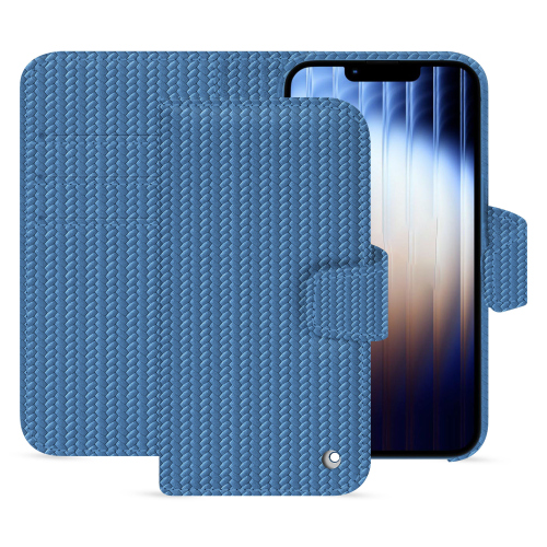 Étui Portefeuille Apple iPhone 16e Luxe - Noreve | Élégance et ProtectionAbaca ishia ( Pantone #395775 ) 