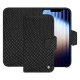 Apple iPhone 16e leather wallet case - Serpent nero ( Noir / Black) 