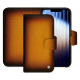 Apple iPhone 16e leather wallet case - Doré Patine