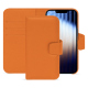 Apple iPhone 16e レザーウォレットケース - Orange PU ( Pantone #ff9351 )