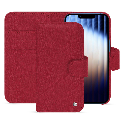 Étui Portefeuille Apple iPhone 16e Luxe - Noreve | Élégance et ProtectionRouge passion ( Pantone #a6192e ) 