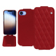 レザーケース Apple iPhone 16e - Rouge - Couture ( Nappa - Pantone #d50032 ) 
