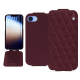 レザーケース Apple iPhone 16e - Lie de vin - Couture ( Pantone #412234 ) 