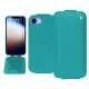 Housse cuir Apple iPhone 16e - Bleu fluo 