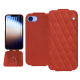 Funda de piel Apple iPhone 16e - Arange clouquié - Couture ( Pantone #D33108 )