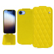 硬质真皮保护套 Apple iPhone 16e - Jaune fluo - Couture ( Pantone #c9ff57 ) 