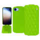 Housse cuir Apple iPhone 16e - Vert fluo - Couture ( Pantone #00ab5f ) 