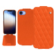 硬质真皮保护套 Apple iPhone 16e - Orange fluo - Couture ( Pantone #ff5406 ) 