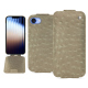 Housse cuir Apple iPhone 16e - Autruche desert ( Pantone #A39382 ) 