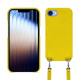 Apple iPhone 16e shell with shoulder strap - Jaune fluo ( Pantone #c9ff57 ) 