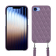 Carcasa Apple iPhone 16e con bandolera - Lilas - Couture ( Nappa - Pantone #b9a3e3 ) 