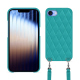Apple iPhone 16e shell with shoulder strap - Bleu fluo - Couture