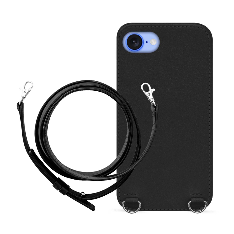 Apple iPhone 16e shell with shoulder strap