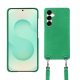 Carcasa Samsung Galaxy S25+ con bandolera - Menthe vintage ( Pantone #37b375 ) 