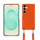 Guscio Samsung Galaxy S25+ con tracolla - Orange fluo ( Pantone #ff5406 ) 