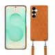 Coque avec bandoulière Samsung Galaxy S25+ - Mandarine vintage - Couture ( Pantone #d47231 ) 