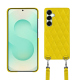 Coque avec bandoulière Samsung Galaxy S25+ - Jaune fluo - Couture ( Pantone #c9ff57 ) 
