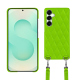 Samsung Galaxy S25+ shell with shoulder strap - Vert fluo - Couture ( Pantone #00ab5f ) 