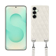 Coque avec bandoulière Samsung Galaxy S25+ - Blanc escumo - Couture ( Pantone #D6D6D1 )