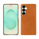 Coque cuir Samsung Galaxy S25+ - Mandarine vintage ( Pantone #d47231 ) 