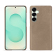 Funda de piel Samsung Galaxy S25+ - Taupe vintage ( Pantone #bda790 ) 